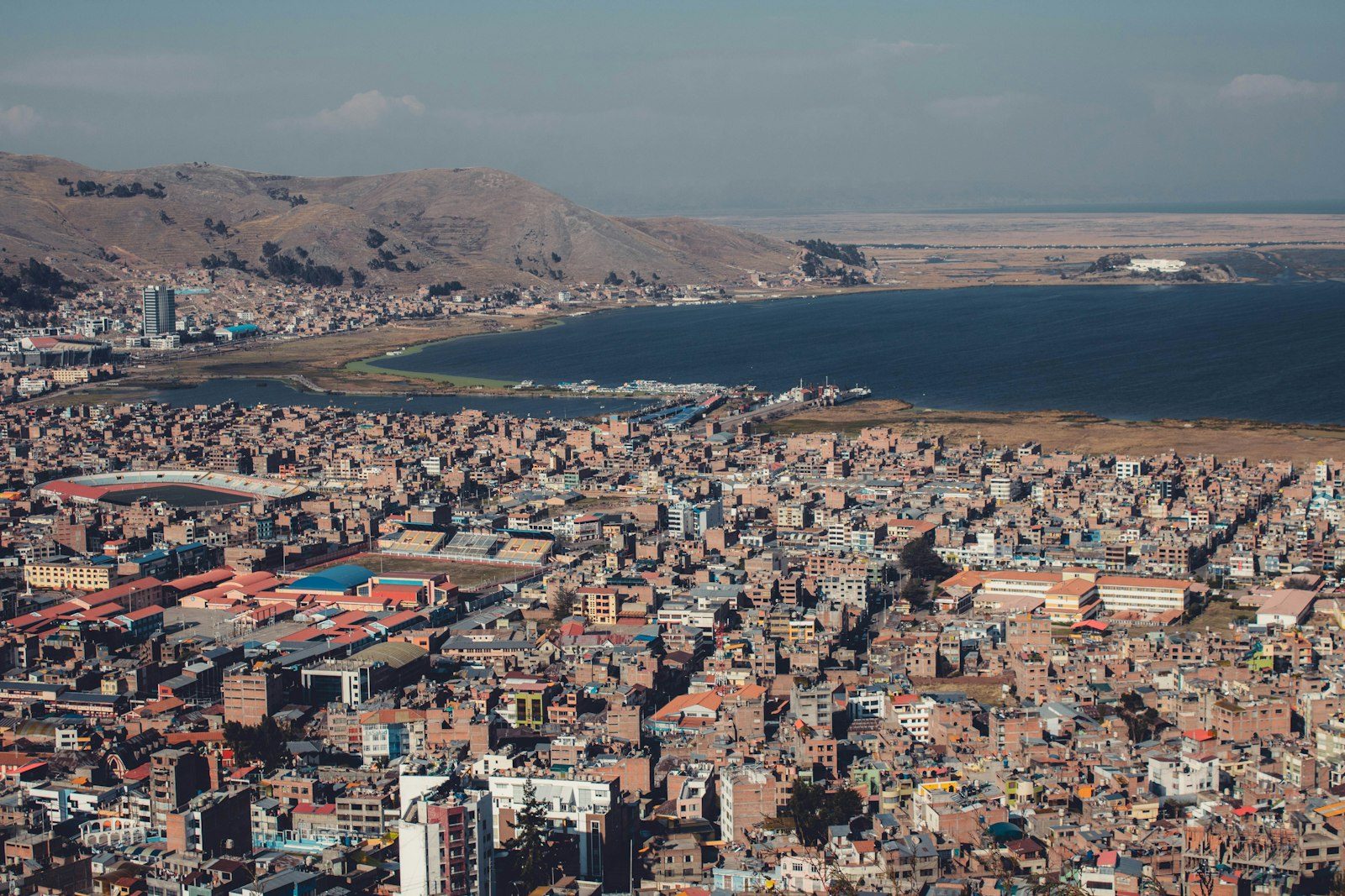 Puno on the shore of Lake Titicaca