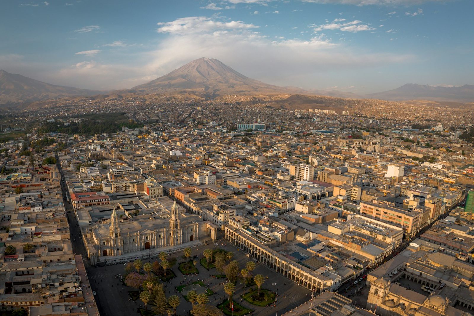 Arequipa, the white city, beneath the Misti volcano