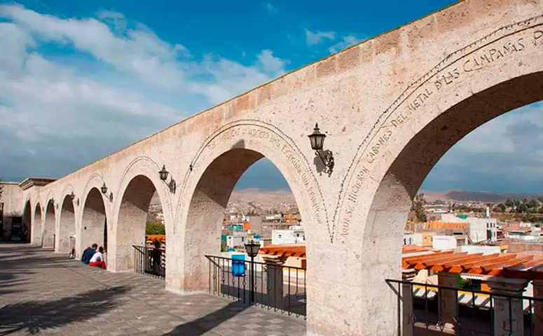 The sillar arches of the Yanahuara viewpoint, Arequipa