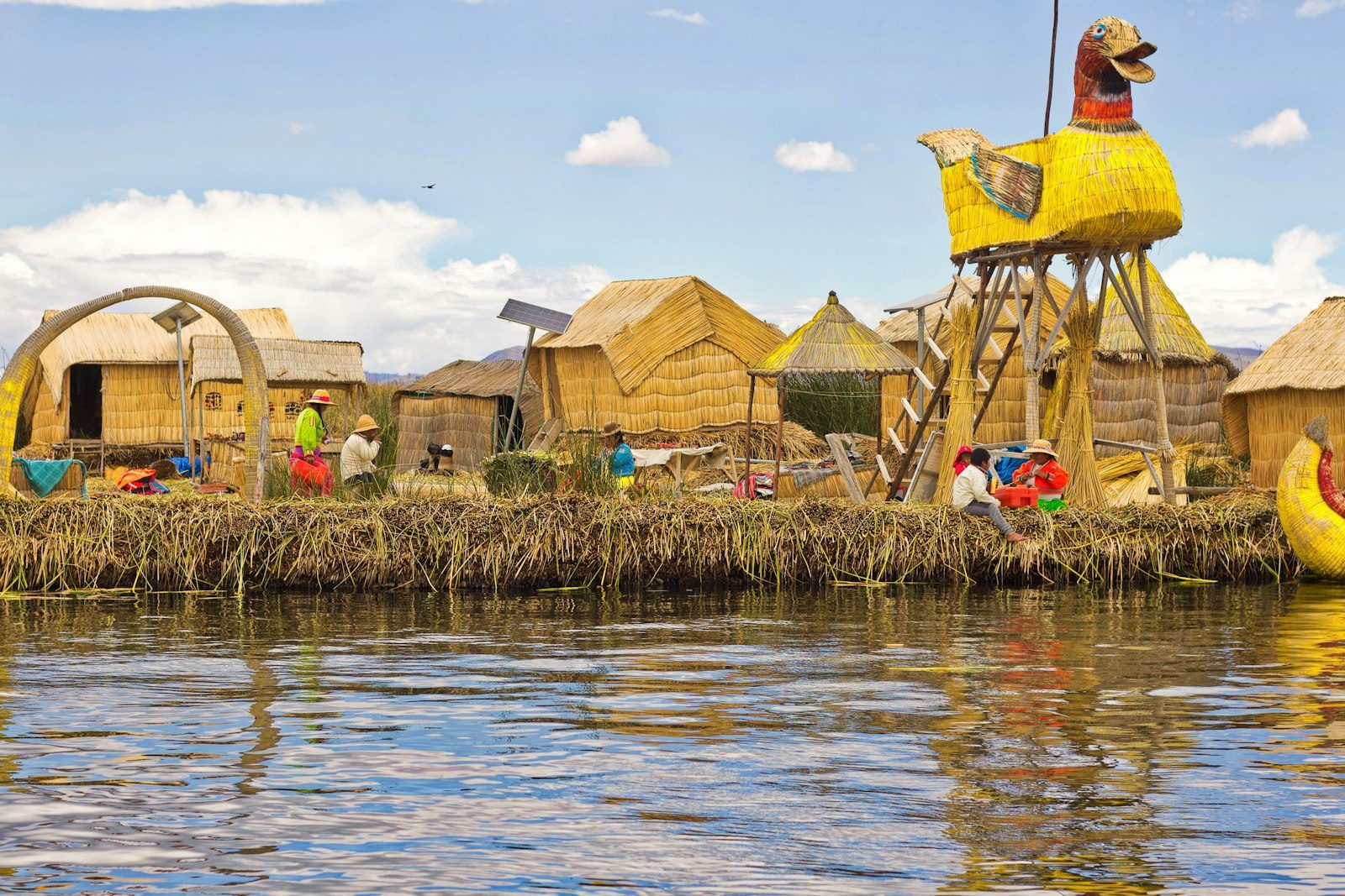 The Uros floating islands of Lake Titicaca